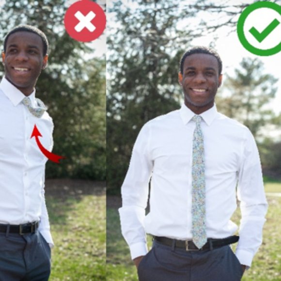 Invisible Men's Tie Stay/ Gift for Him/ Formal - Picture 2 of 5